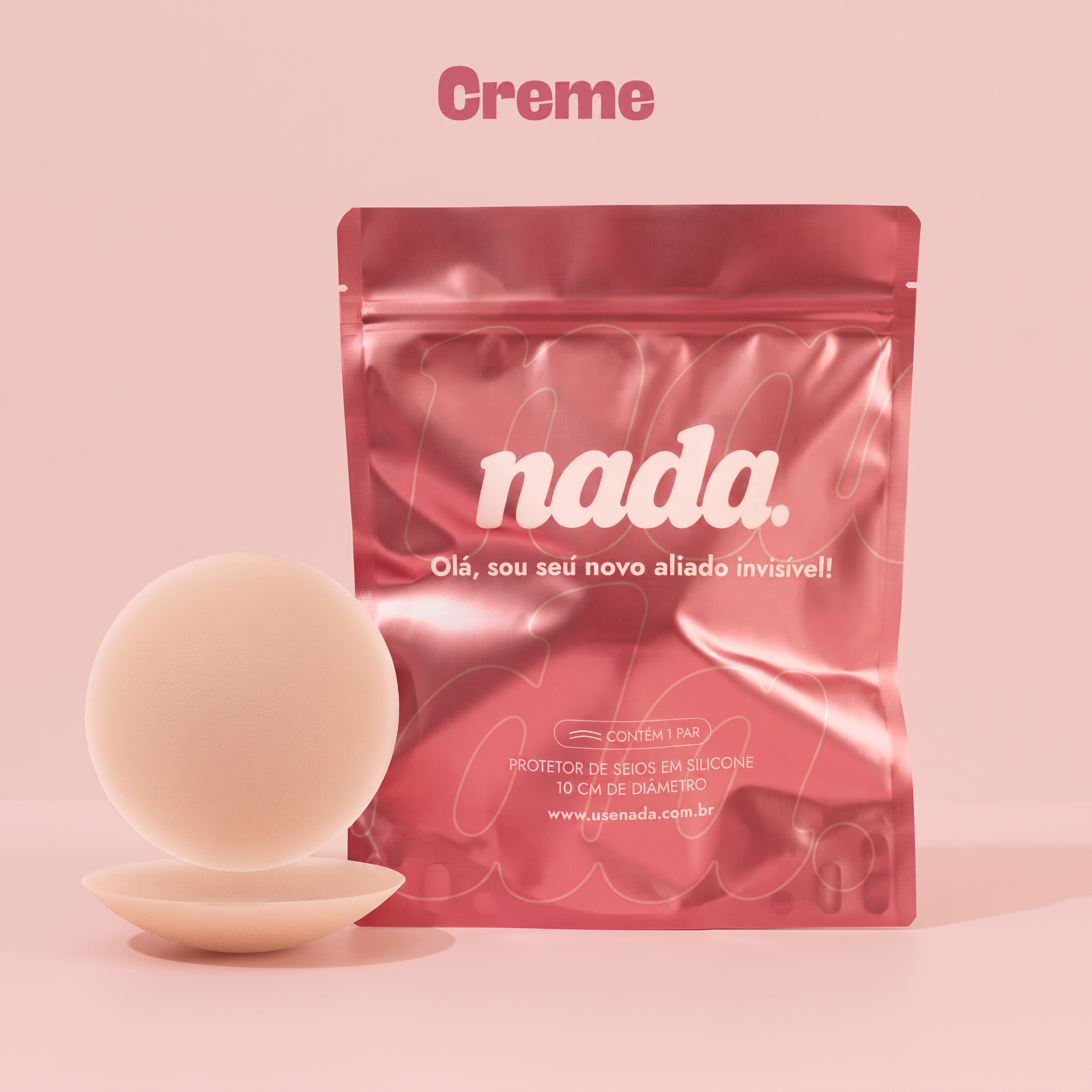 Protetor nada. na cor Creme com embalagem